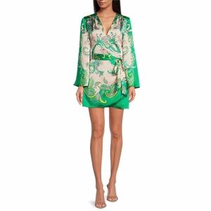 Wrap bell sleeve dress